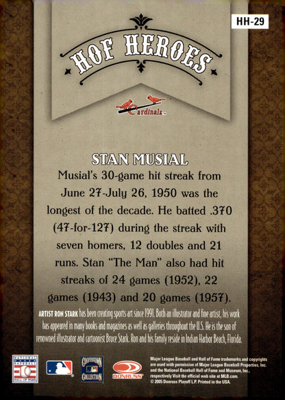 Stan Musial 2005 Donruss Diamond Kings HOF Heroes #HH - 29 - Collector Store LLC