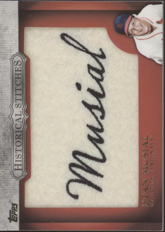 Stan Musial 2012 Topps Series 1 Historical Stiches Patch #HS - SM - Collector Store LLC