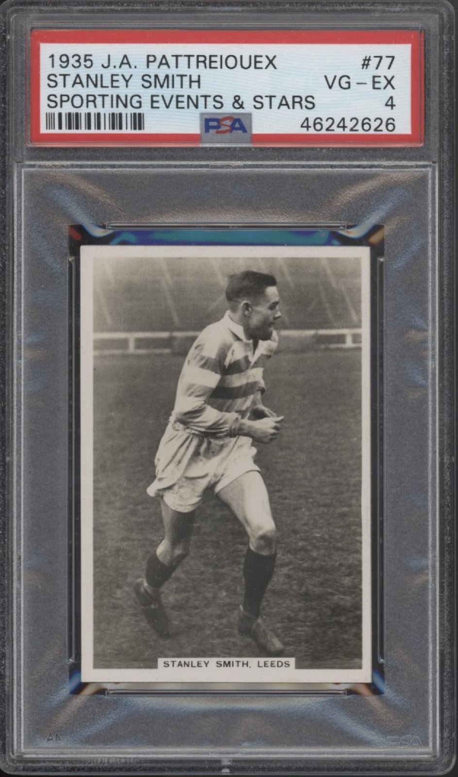 Stanley Smith 1935 JA Pattreiouex Sporting Events & Stars #77 PSA 4 - Collector Store LLC