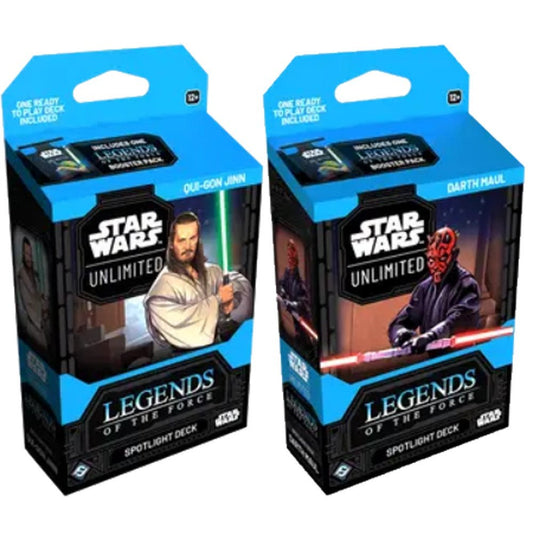 Star Wars Unlimited: Legends of the Force Spotlight Deck Qui - Gon Jinn & Darth Maul (Set of 2) *Expected Release Date 7 - 11 - 2025* - Collector Store LLC