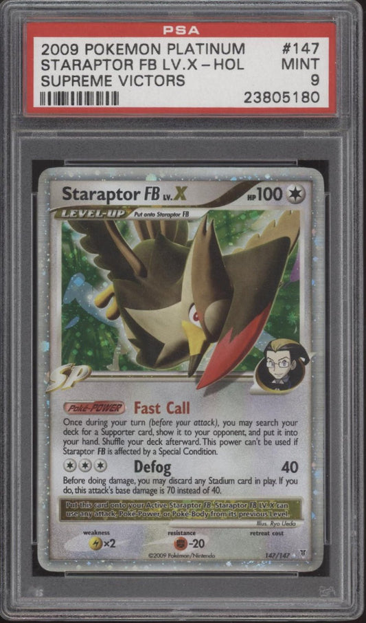 Staraptor FB LV. X Pokemon Supreme Victors Holo #147 PSA 9 - Collector Store LLC