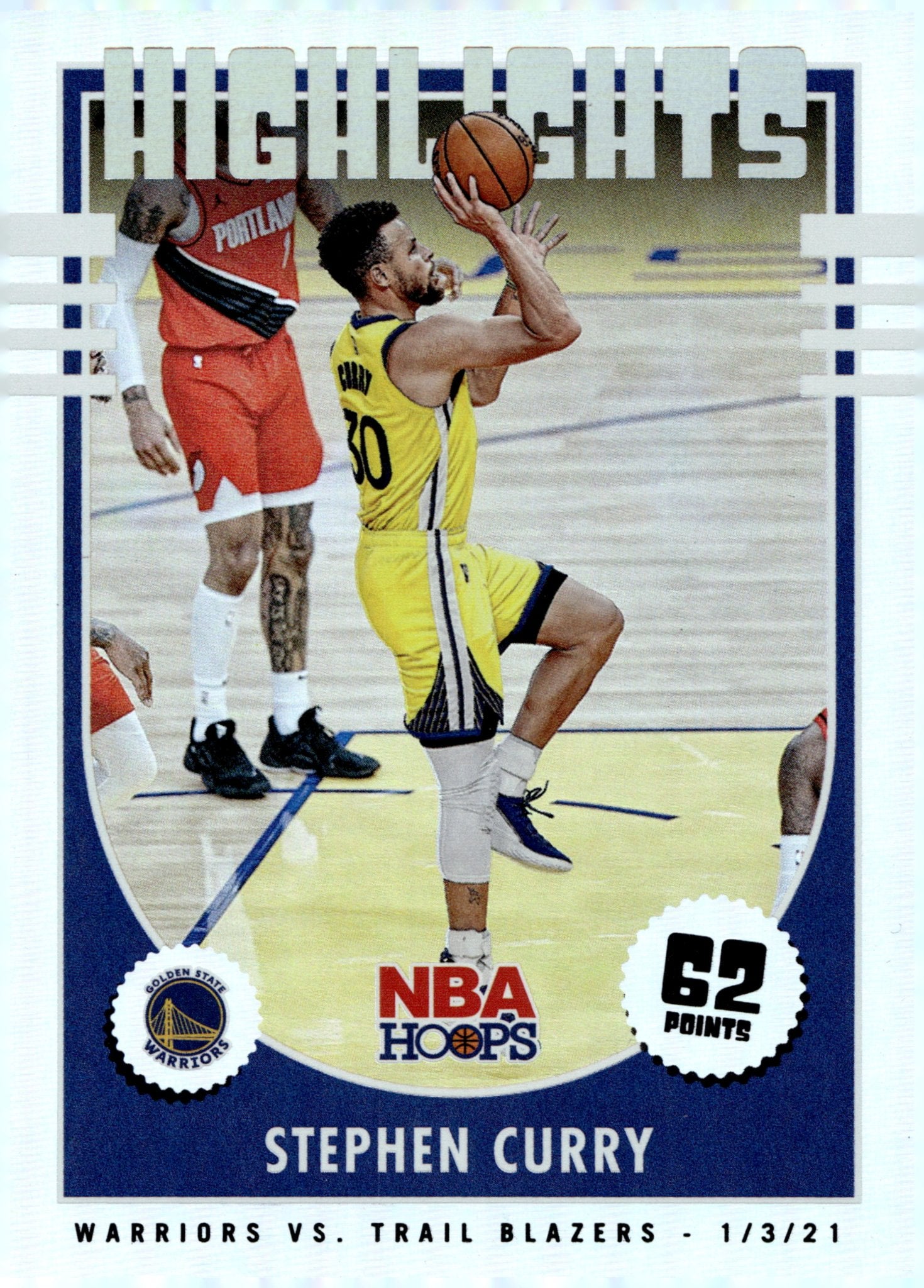 Stephen Curry 2021 - 22 Panini Hoops Highlights Foil #1 - Collector Store LLC