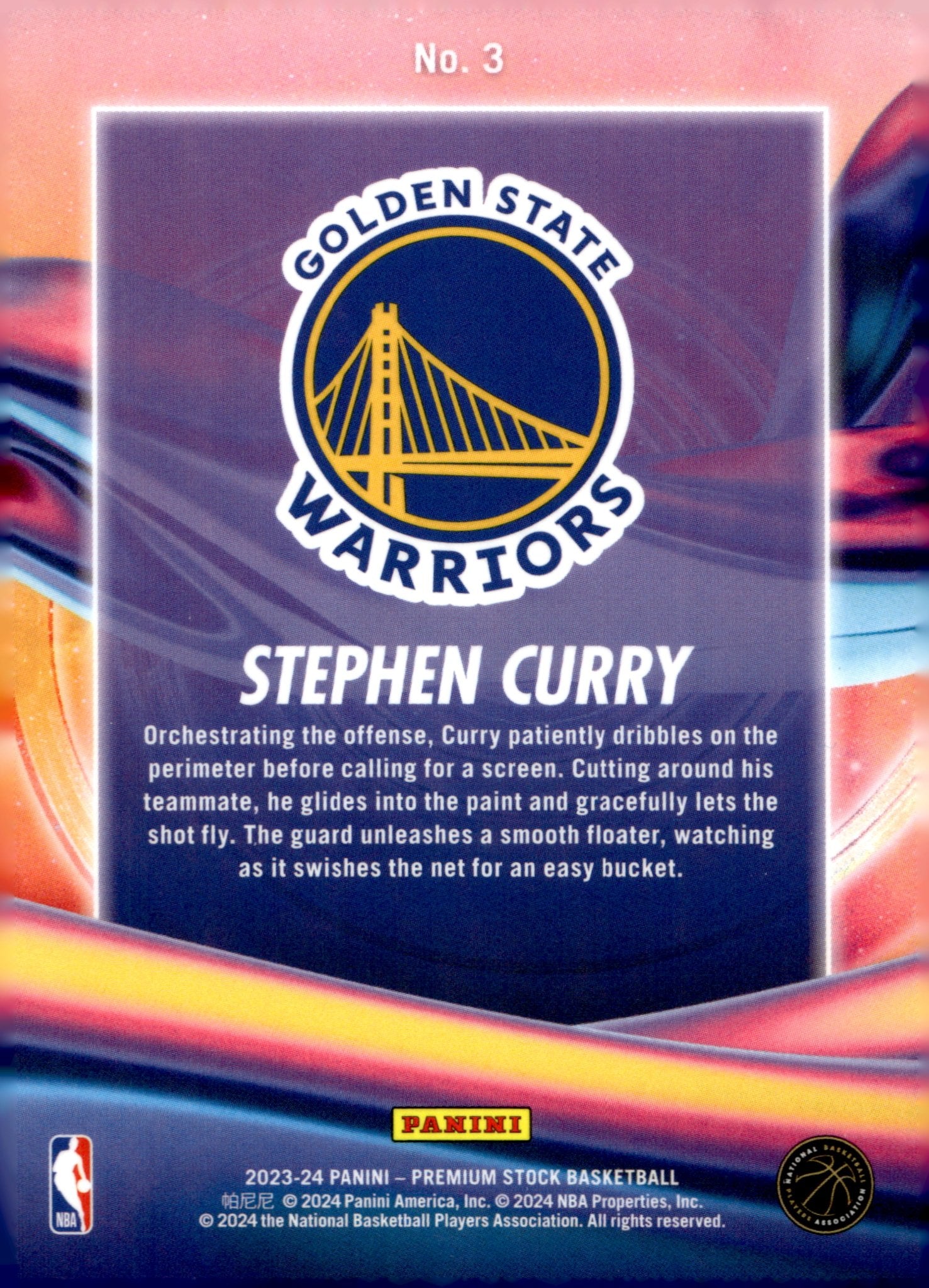 Stephen Curry 2023 - 24 Panini Premium Stock Anti Gravity #3 - Collector Store LLC