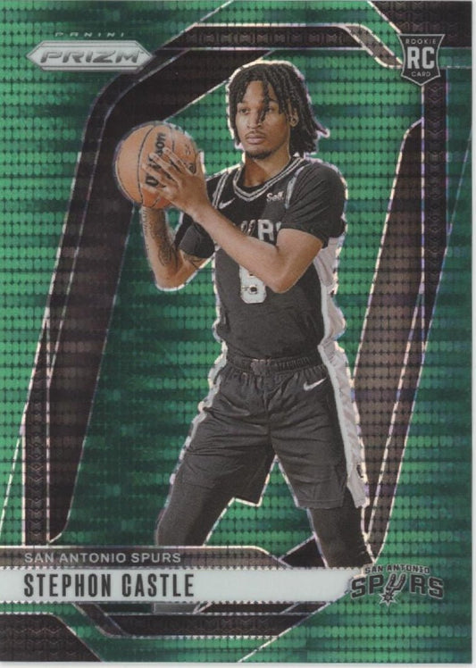 Stephon Castle 2024 - 25 Panini Prizm Green Pulsar Prizm RC 14/25 #234 - Collector Store LLC