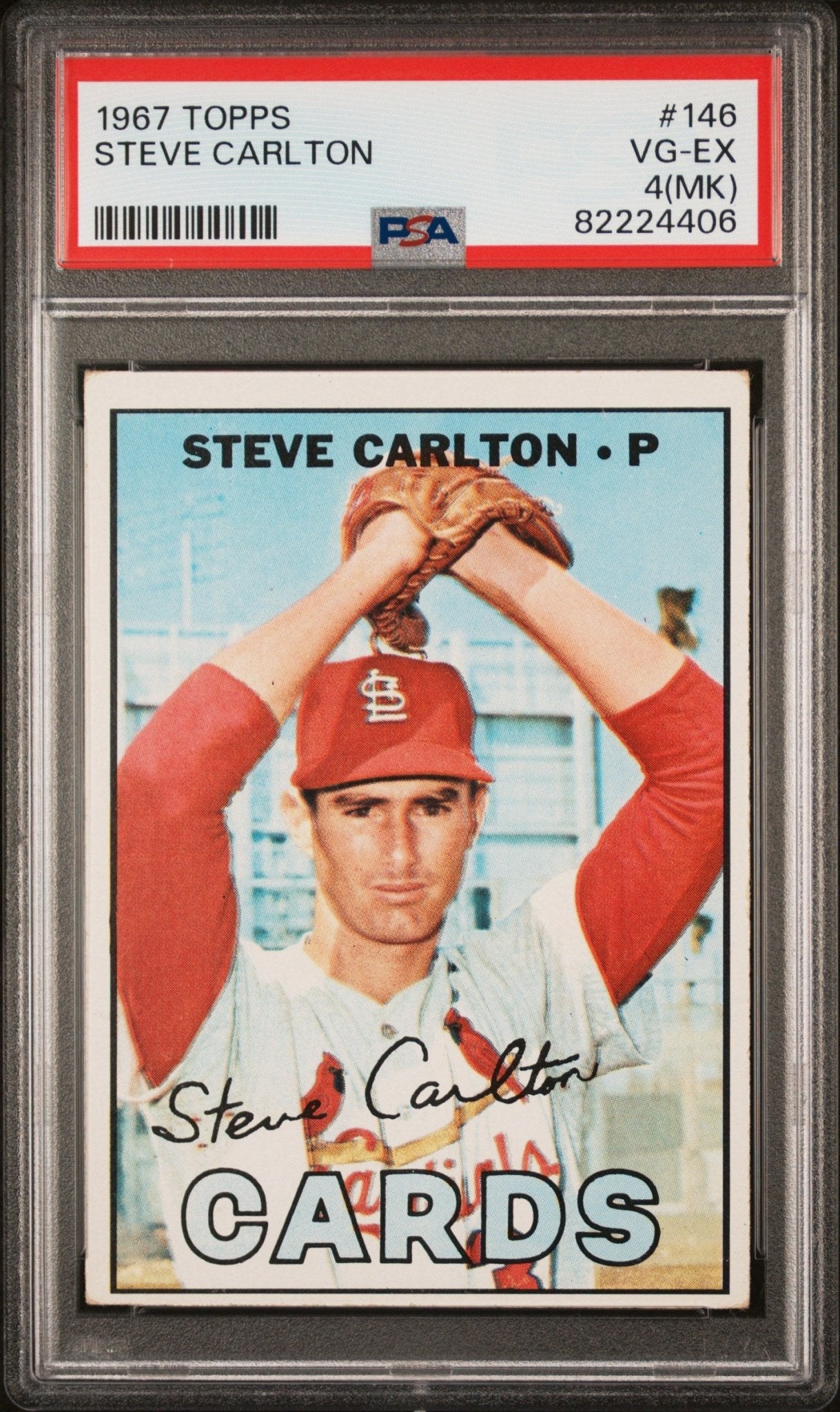 Steve Carlton 1967 Topps #146 PSA 4 (MK) - Collector Store LLC