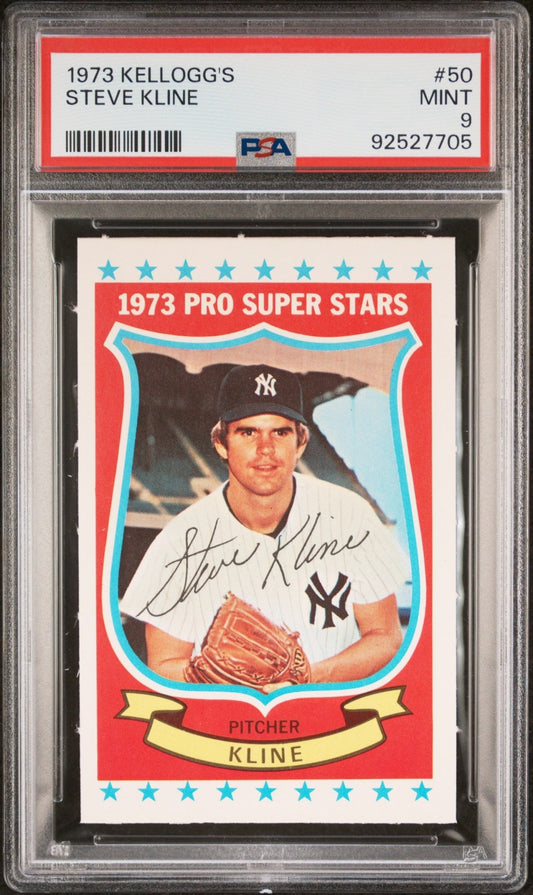Steve Kline 1973 Kellogg's #50 PSA 9 - Collector Store LLC