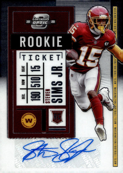 Steven Sims Jr. 2020 Panini Contenders Optic Rookie Ticket RC Auto #204 - Collector Store LLC