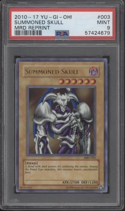 Summoned Skull Yu - Gi - Oh! Metal Raiders Reprint 003 PSA 9 - Collector Store LLC