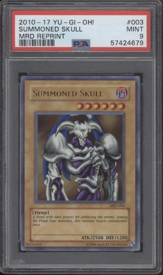 Summoned Skull Yu - Gi - Oh! Metal Raiders Reprint 003 PSA 9 - Collector Store LLC