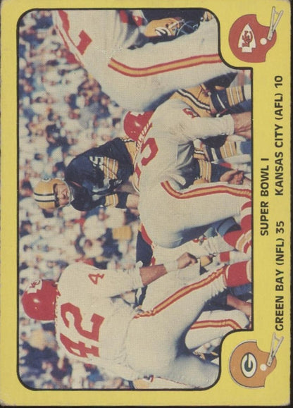 Super Bowl I 1978 Fleer #57 Packers / Chiefs VG - Collector Store LLC