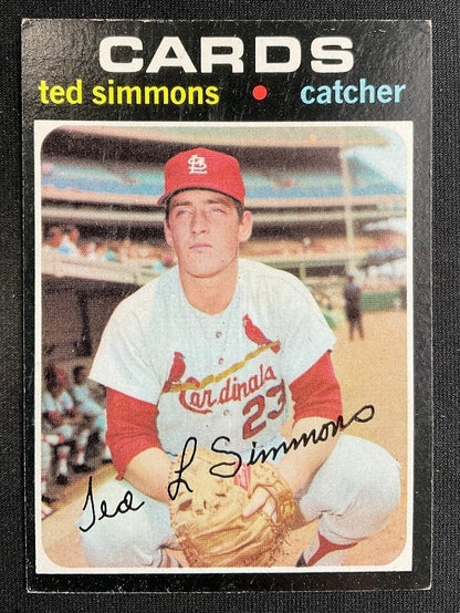 Ted Simmons 1971 Topps RC #117 St. Louis Cardinals VG #1 - Collector Store LLC