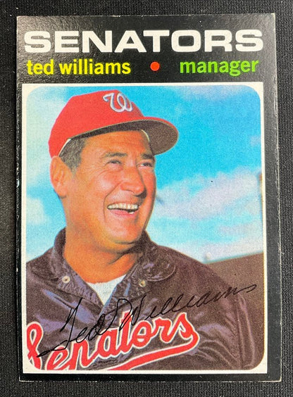 Ted Williams 1971 Topps #380 Washington Senators VG - Collector Store LLC