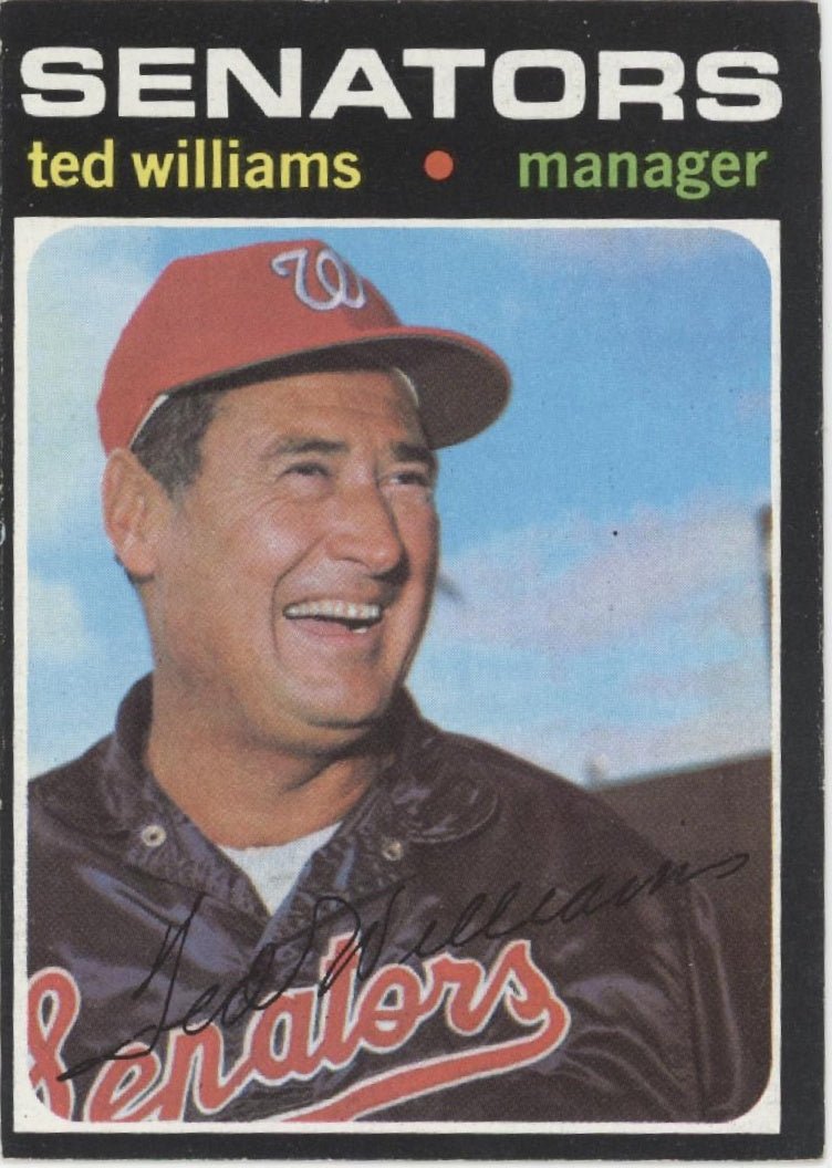 Ted Williams 1971 Topps #380 Washington Senators VG - Collector Store LLC