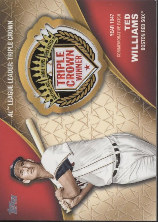 Ted Williams 2023 Topps Series 2 Crowning Achievements Commemorative Patch Card - Collector Store LLC