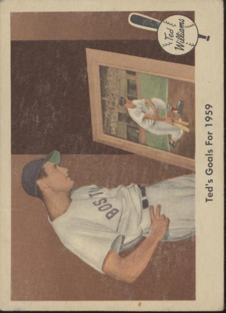Ted's Goals for 1959 Fleer Ted Williams 80 Boston Red Sox VG - Collector Store LLC