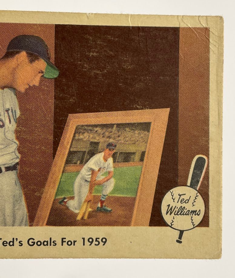 Ted's Goals for 1959 Fleer Ted Williams 80 Boston Red Sox VG - Collector Store LLC