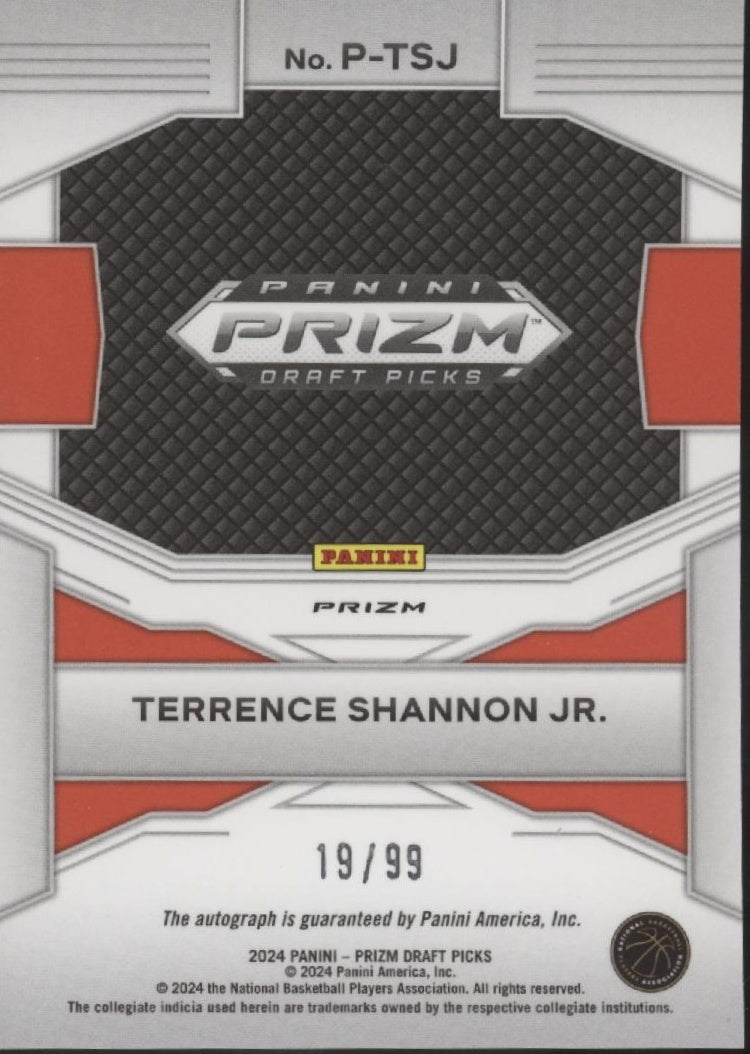 Terrence Shannon Jr. 2024 Prizm Draft Picks Penmanship Purple Ice Prizm RC Auto - Collector Store LLC