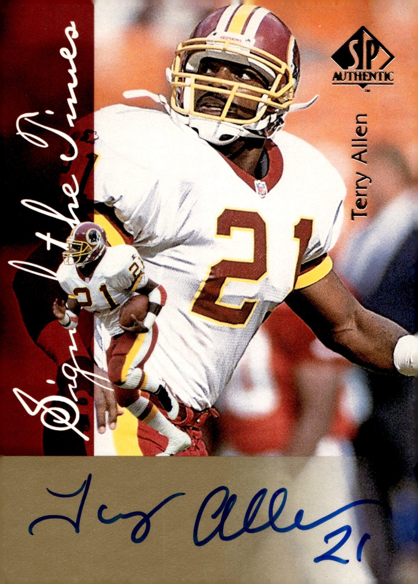 Terry Allen 1997 Upper Deck SP Authentic Sign of the Times Auto - Collector Store LLC