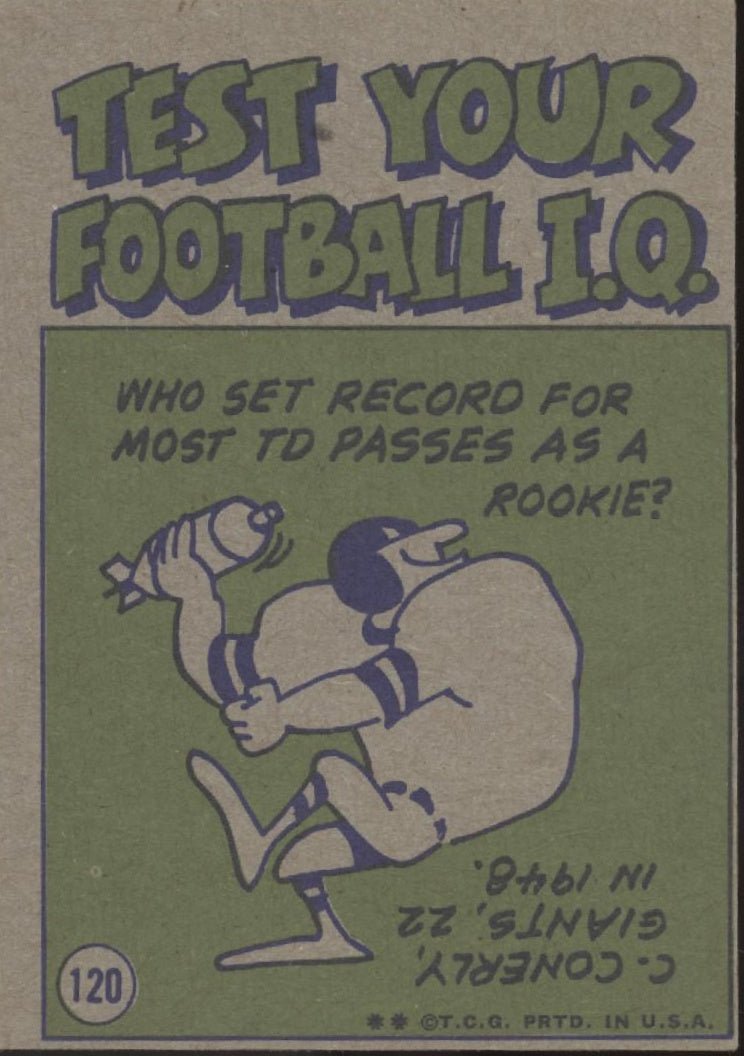 Terry Bradshaw 1972 Topps Pro Action #120 Pittsburgh Steelers VG - EX #3 - Collector Store LLC
