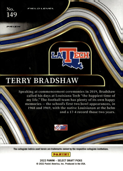 Terry Bradshaw 2022 Panini Select Yellow Lazer Prizm #149 - Collector Store LLC