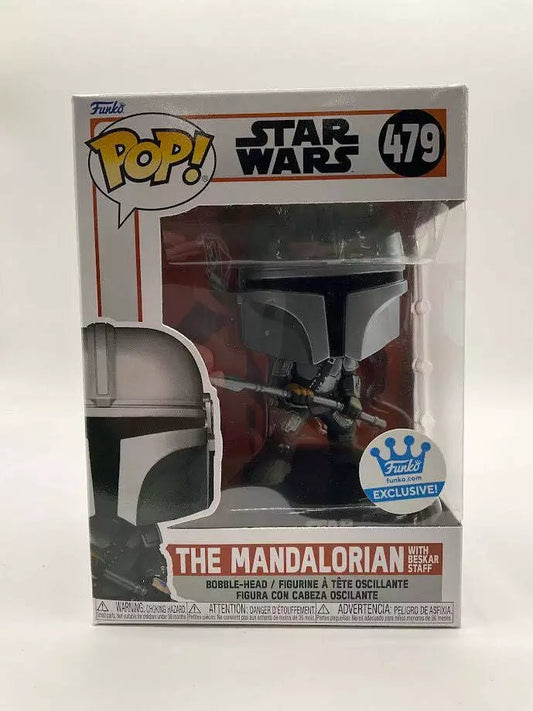 The Mandalorian w/ Beskar Staff Funko Pop! The Mandalorian #479 Funko Exclusive - Collector Store LLC