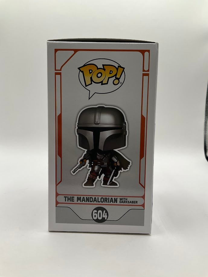 The Mandalorian with Darksaber Funko Pop! Star Wars #604 GITD GameStop Exclusive - Collector Store LLC