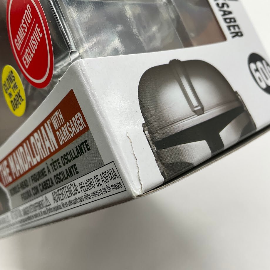 The Mandalorian with Darksaber Funko Pop! Star Wars #604 GITD GameStop Exclusive - Collector Store LLC