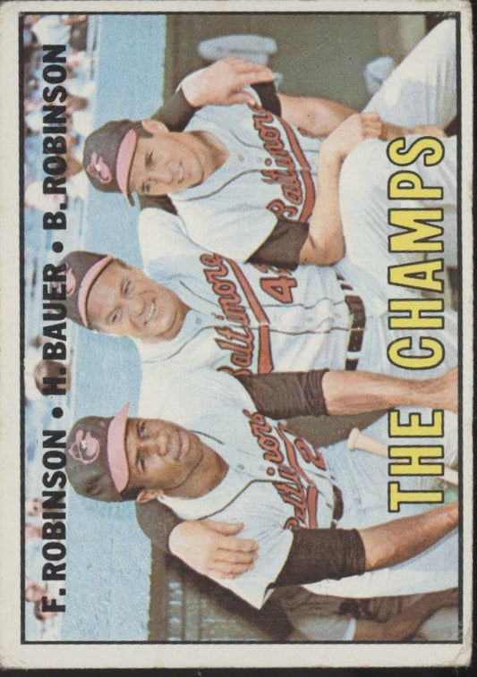 The The Champs 1967 Topps Frank Robinson / Hank Bauer / Brooks Robinson 1 GD 1 - Collector Store LLC