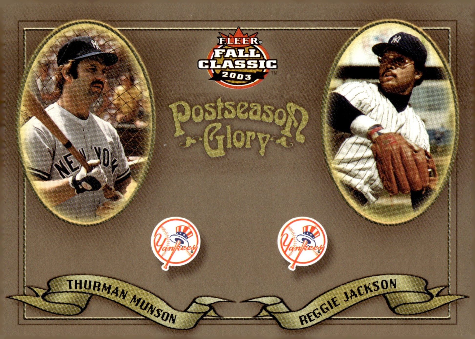 Thurman Munson / Reggie Jackson 2003 Fleer Fall Classic Postseason Glory /1500 - Collector Store LLC