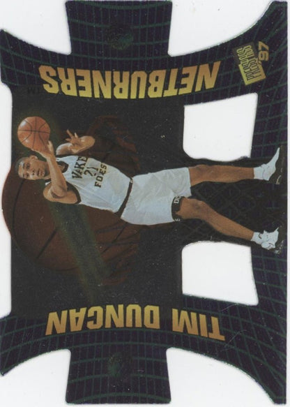 Tim Duncan 1997 - 98 Press Pass Netburners Die - Cut RC #36 - Collector Store LLC