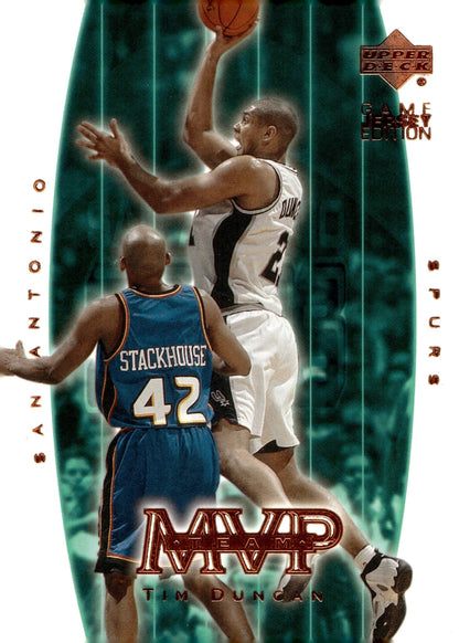 Tim Duncan 2000 - 01 Upper Deck MVP Team Game Jersey Edition #414 - Collector Store LLC
