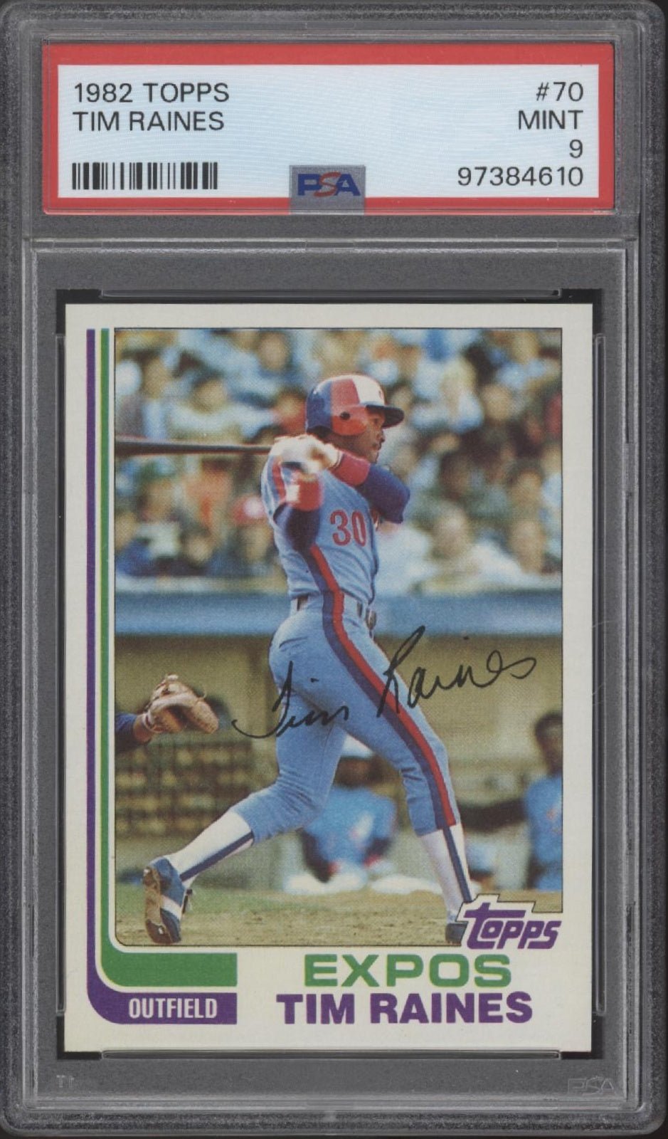 Tim Raines 1982 Topps 70 PSA 9 - Collector Store LLC