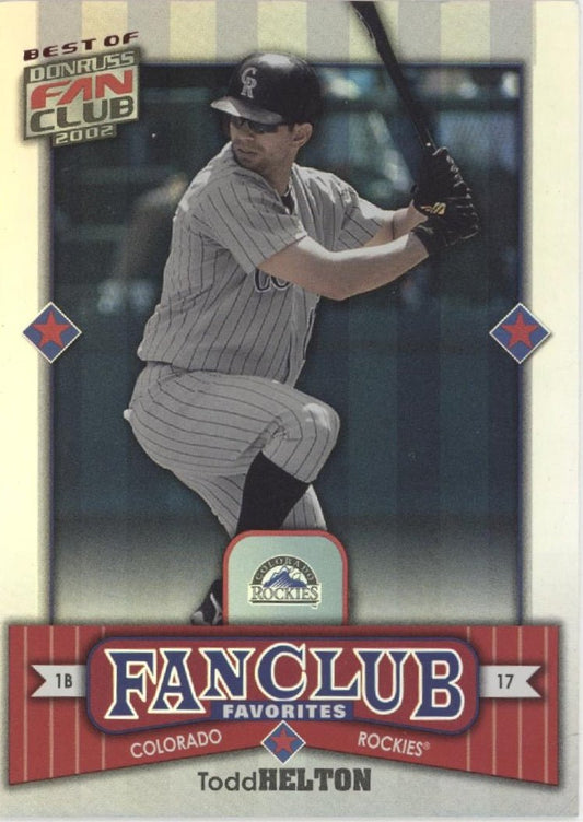 Todd Helton 2001 Donruss Best of Fan Club Favorites 1761/2025 #283 - Collector Store LLC