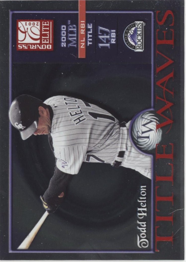 Todd Helton 2001 Donruss Elite Title Waves 1786/2000 TW - 16 - Collector Store LLC
