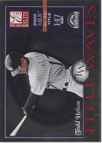 Todd Helton 2001 Donruss Elite Title Waves 1786/2000 TW - 16 - Collector Store LLC