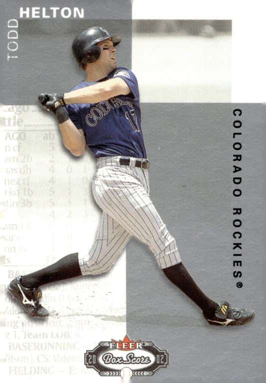 Todd Helton 2002 Fleer Box Score Mini 1835/2950 #63 - Collector Store LLC