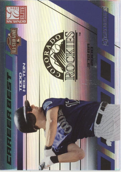 Todd Helton 2004 Donruss Elite Extra Edition Career Best All Star Game 368/500 - Collector Store LLC