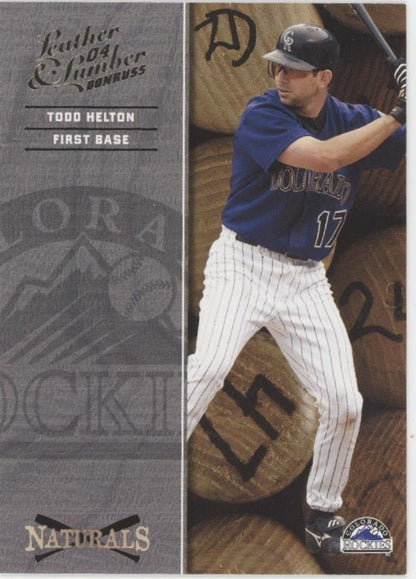 Todd Helton 2004 Donruss Leather & Lumber Naturals 1075/2499 N - 7 - Collector Store LLC