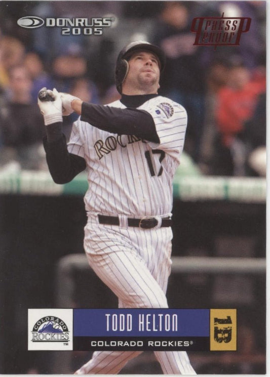 Todd Helton 2004 Donruss Press Proof 067/200 175 - Collector Store LLC