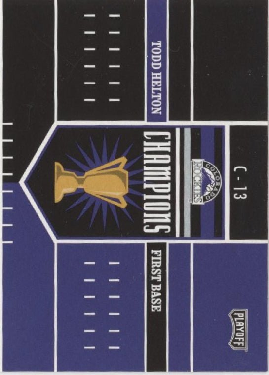 Todd Helton 2004 Playoff Honors Champions 0035/2000 #C - 13 - Collector Store LLC