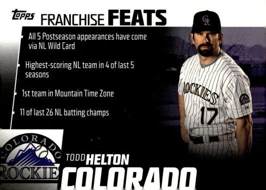 Todd Helton 2019 Topps Franchise Feats #FF - 10 - Collector Store LLC