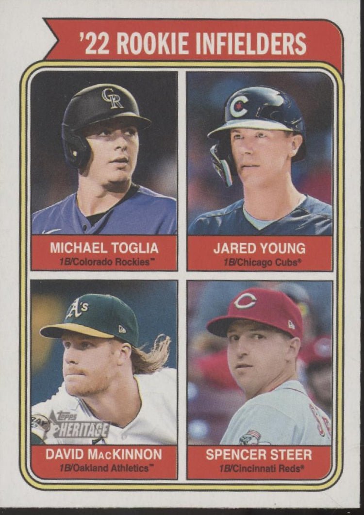 Toglia / Young / MacKinnon / Steer 2023 Topps Heritage Rookie Infielders #499 - Collector Store LLC