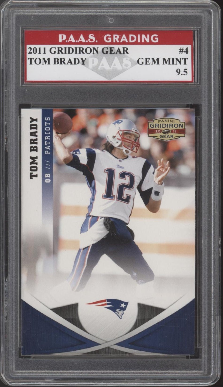 Tom Brady 2011 Panini Gridiron Gear #4 PAAS 9.5 - Collector Store LLC