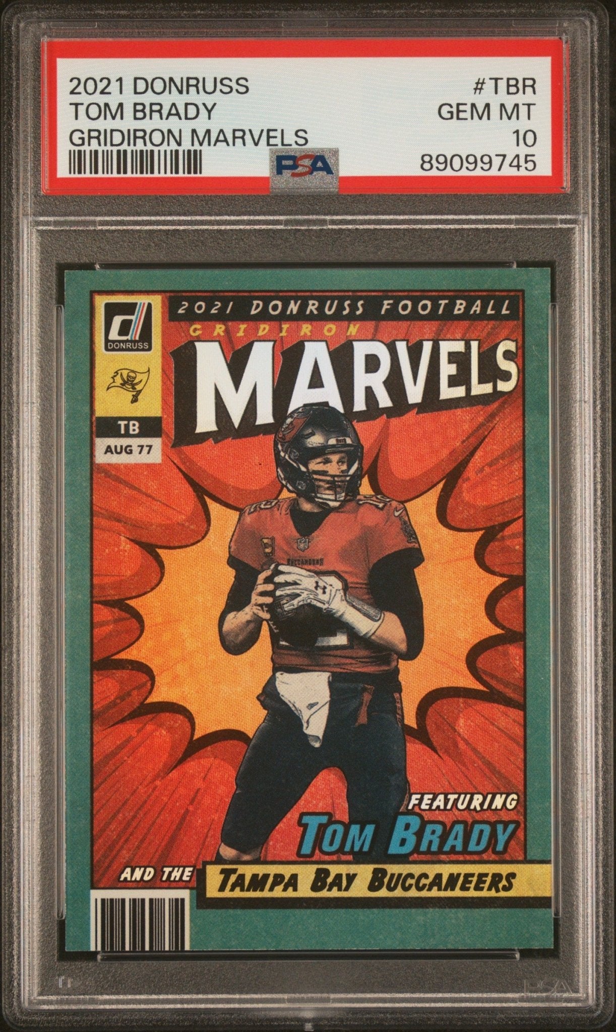 Tom Brady 2021 Panini Donruss Gridiron Marvels #GM - TBR PSA 10 - Collector Store LLC