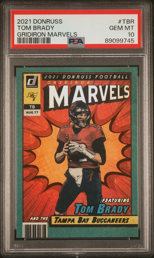 Tom Brady 2021 Panini Donruss Gridiron Marvels #GM - TBR PSA 10 - Collector Store LLC