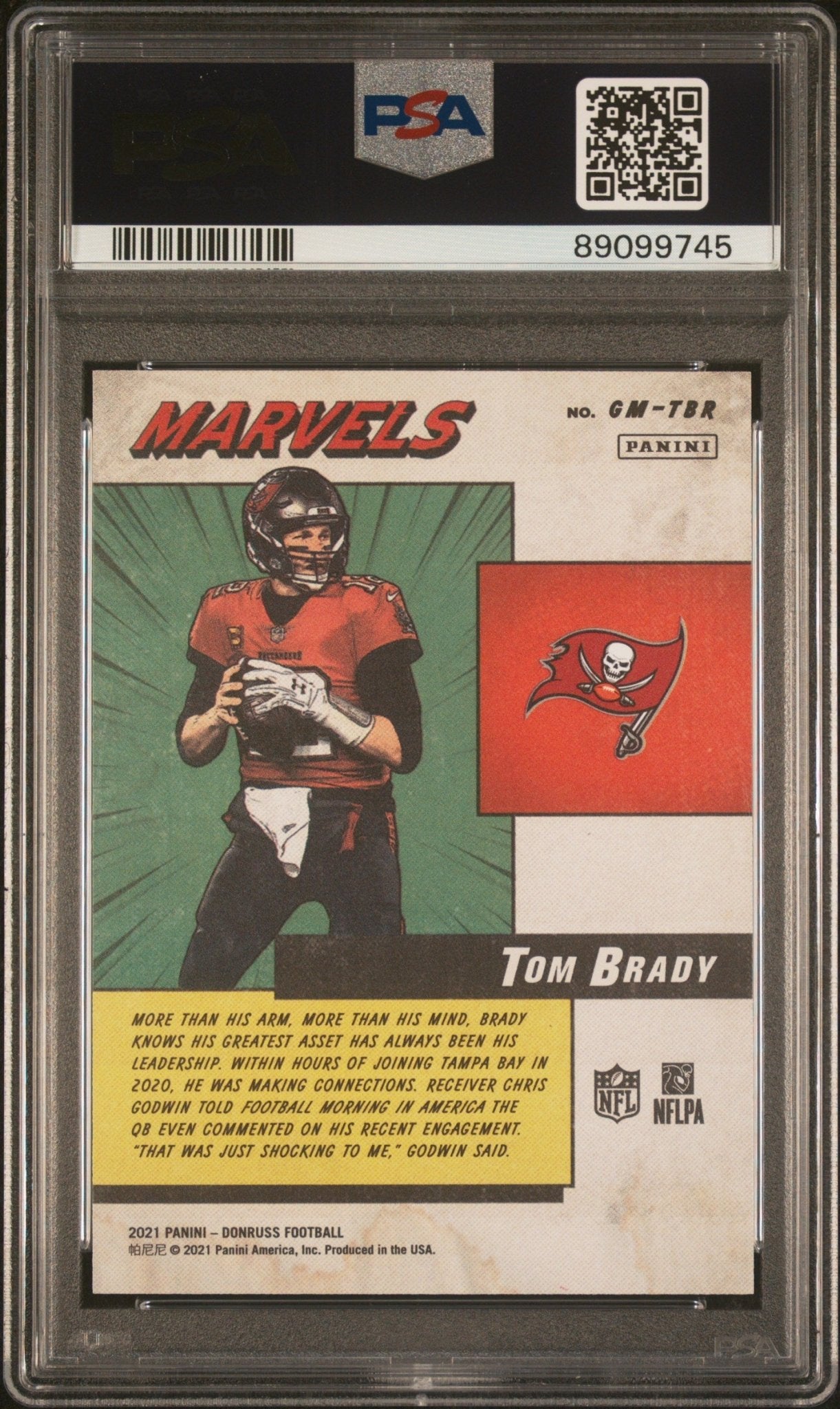 Tom Brady 2021 Panini Donruss Gridiron Marvels #GM - TBR PSA 10 - Collector Store LLC