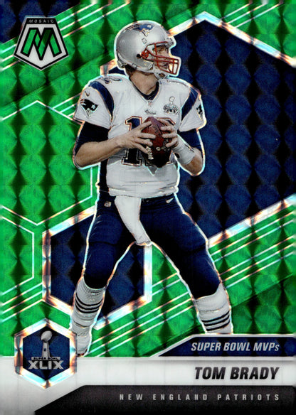 Tom Brady 2021 Panini Mosaic Super Bowl MVPs Green Prizm #283 - Collector Store LLC