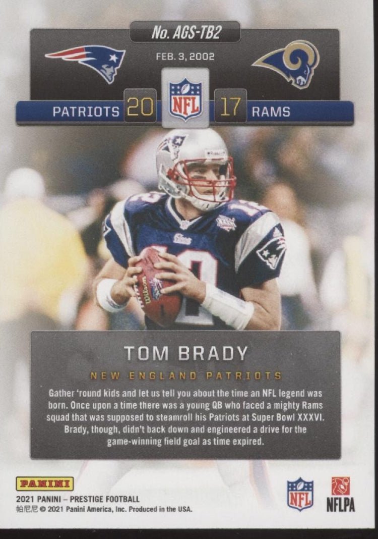 Tom Brady 2021 Panini Prestige Any Given Sunday #AGS - TB2 - Collector Store LLC
