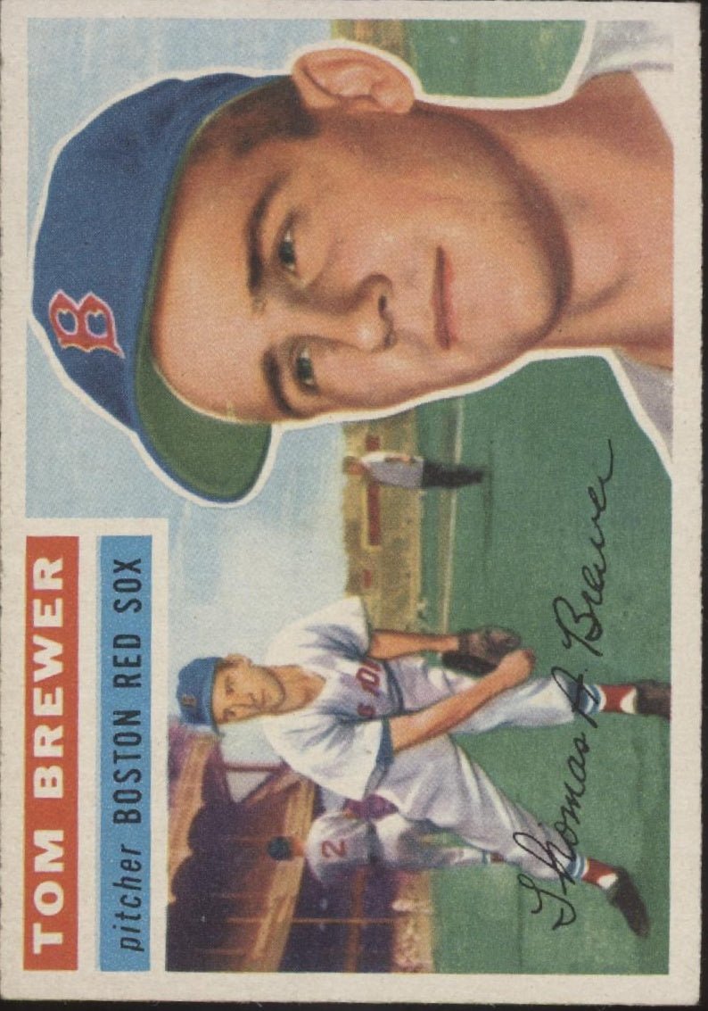 Tom Brewer 1956 Topps #34 Boston Red Sox VG - Collector Store LLC