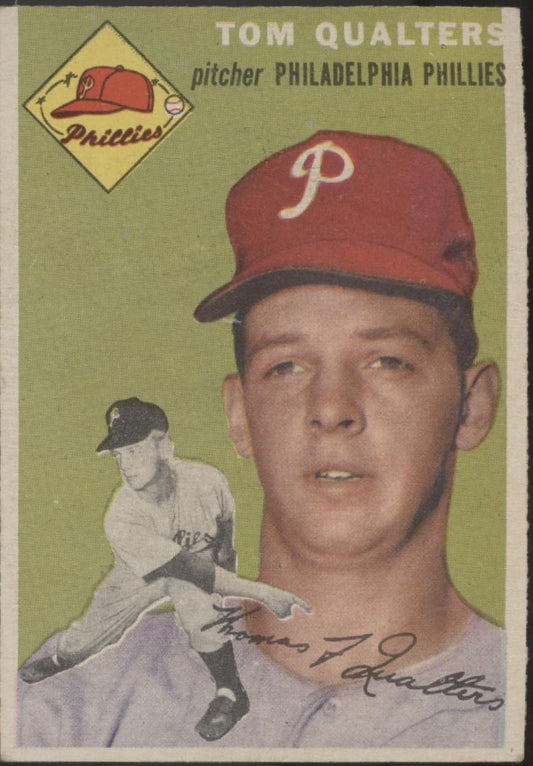 Tom Qualters 1954 Topps #174 Philadelphia Phillies GD - Collector Store LLC